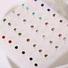 1 Box Colorful Resin Earrings, Plastic Earrings, Crystal Ear Studs, Set of Ear Bone Pins