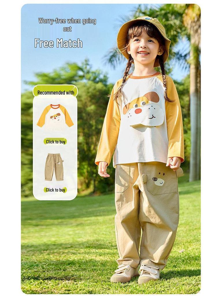 Dudu Family Kids' Pure Cotton Pants - Spring 2026 New Arrivals: Boys' Long Pants & Girls' Casual Pants