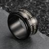 Golden Light Rotatable Ring Ring, Titanium Steel Men's Finger Trigger Jewelry