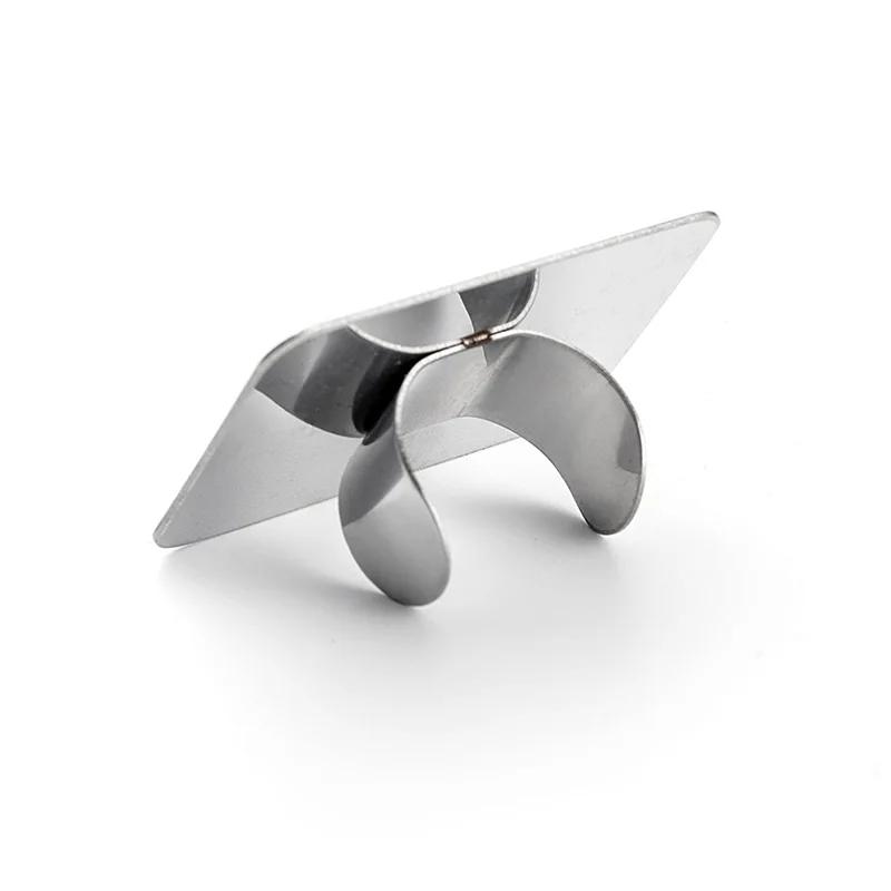 Hot  Nail Art Cosmetics Small Nail Art Palette Makeup Palette Stainless Steel Ring Mini Palette Small Square