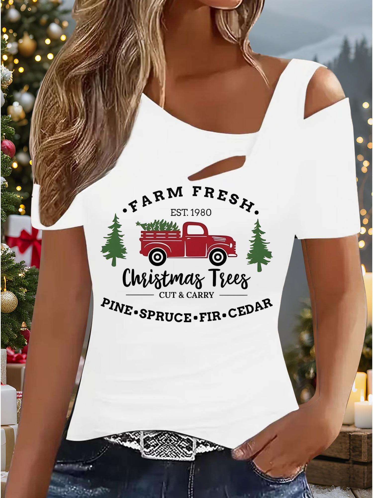 

Женский Новый Повседневный Топ Рождество Хэллоуин Рождественский Подарок Топы Рубашка Блузка XXL белый