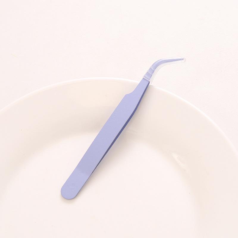 DIY Colorful Macaron Pink Eyelash Tweezers: Pointed Stainless Steel for Handmade Journaling