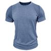 Mens American Style Solid Color Crew Neck Short Sleeve Casual T Shirt