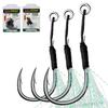 10pcs Lure Barbed Fishing Hooks 11-13-15-16-17-18-19# Sea Fishing Fishhook With Feather Fishing Tackle Accessories