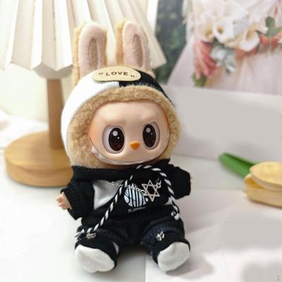 Black Plush Doll Clothes, Accessories,Doll Clothing Stylish Costumes Stuffed Animal