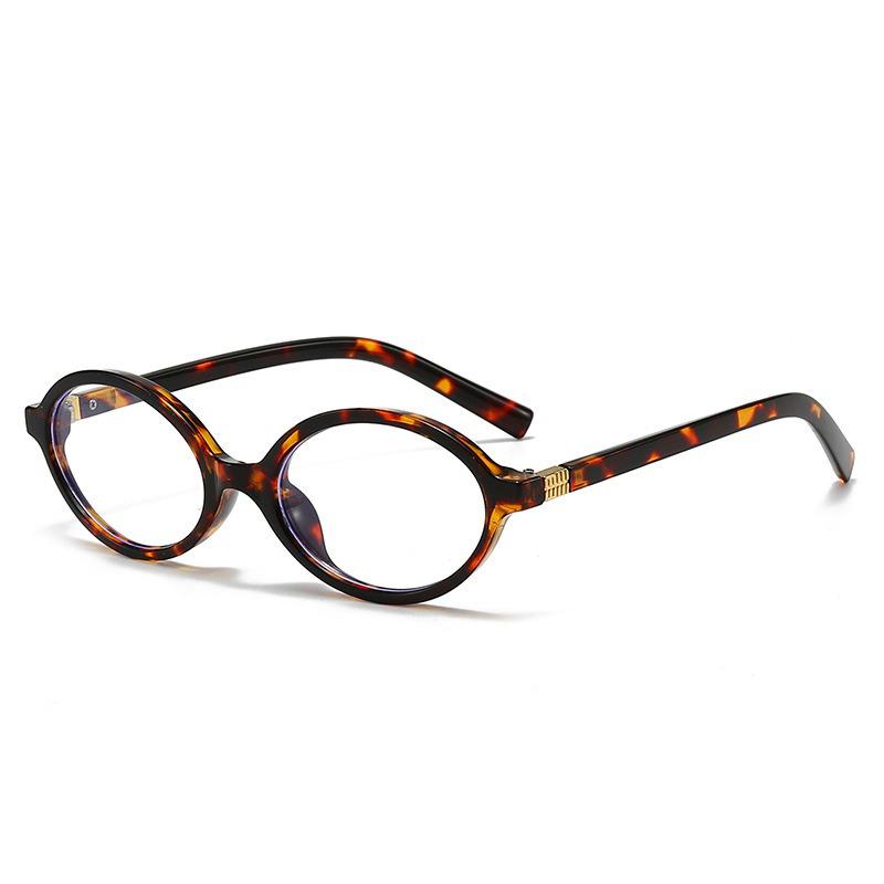 Zhang Yuanying Women's Oval Glasses - Fashionable, Versatile, Clear Lenses with Anti-Blue Light Protection