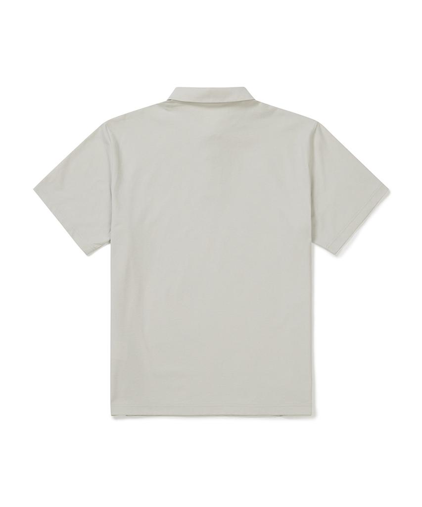 SNOWPEAK APPAREL Quick-Dry Short Sleeve Polo Shirt (S25Mmtps14) Light Beige