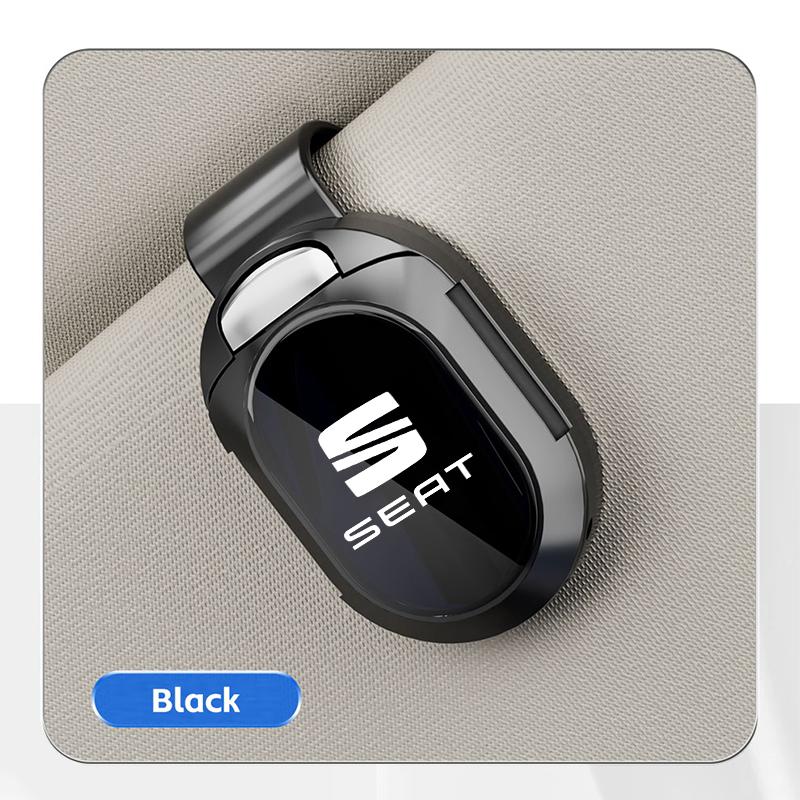 AAFH1 Car Glasses Clip Sun Visor Hanger Clip Ticket Card Clips For Seat Leon Ibiza Alhambra Exeo Altea Arona Mii IBL Car Accessories