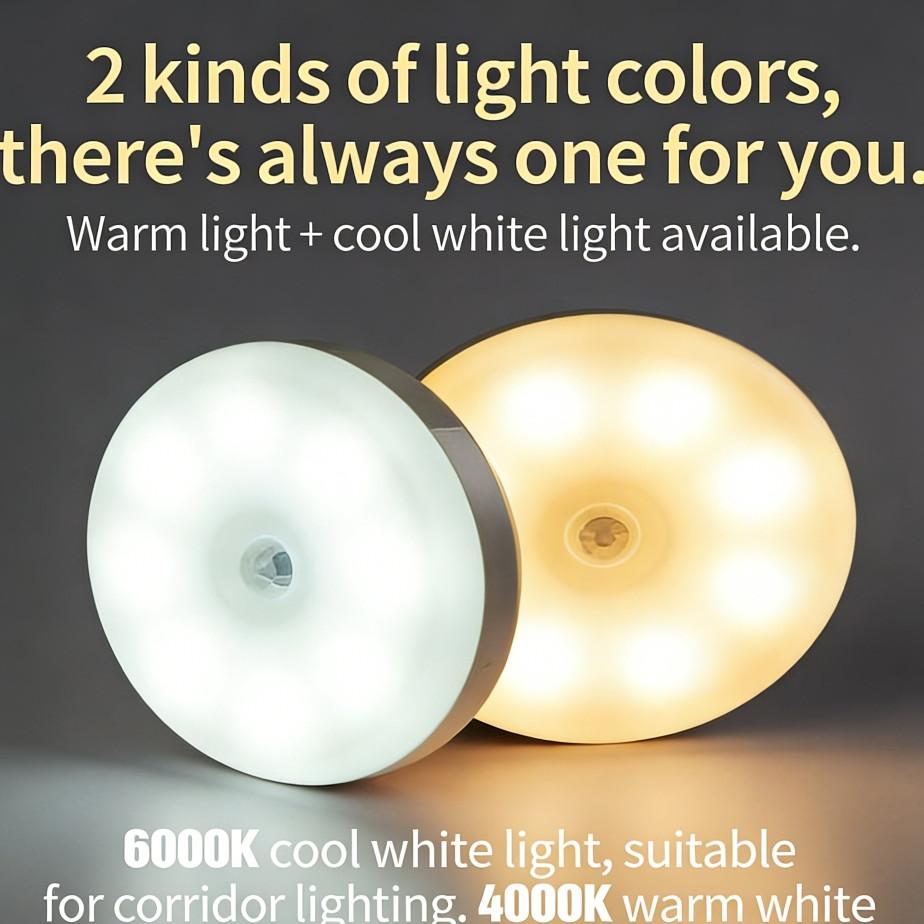 Sensor LED Night Light USB Rechargeable Night Lamp For Kitchen Cabinet Wardrobe Lamp Staircase Wireless Closet Light
