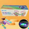 1Pc 3D Caterpillar Fidget Toy with 10 Seconds Light-Up, Silicone Suction Slug Fidget Sensory Toys, Anti-Anxiety Finger Strength Trainer