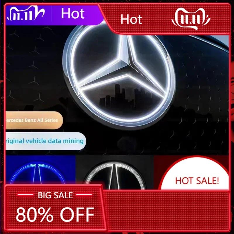 For Mercedes Benz Car Front Grilled Star Emblem LED Illuminated Logo White Blue Red Light for Mercedes Benz W204 GLK200 GLK260 G