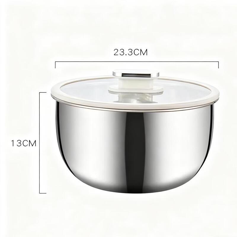ZISIZ Deep Salad Bowl with Lid