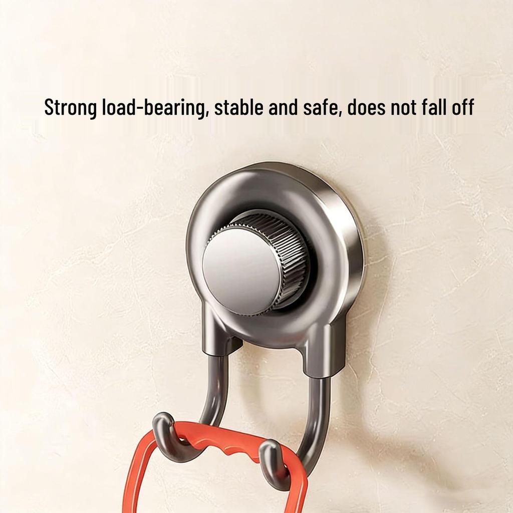 Suction Cup Double Hook Tissue Holder - Strong Adhesive, No-Drill, Multi-Functional for Toilet, Kitchen, or Bathroom.