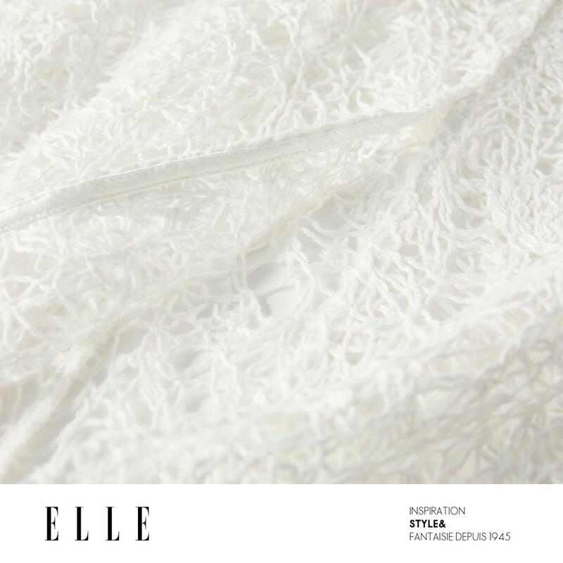 ELLE Lace Design High-Waist Mermaid Skirt