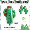 4/6-piece Cactus Balloon Hawaii/Mexico Carnival Party Decoration Flower Plants Cactus Birthday Party Decoration Supplies