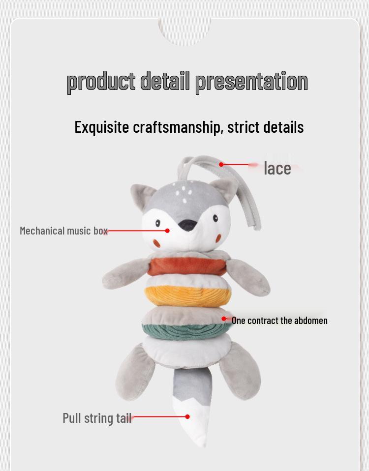 Aipinqi Baby Musical Plush Rattle Toy for Crib & Car