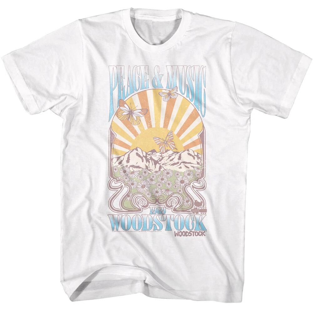 Woodstock Peace & Music 1969 Men s T Shirt Rock & Soul Music Merch M
