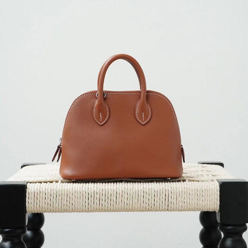 Gaoding Handmade Wax Thread Sheepskin Bowling Ball Mini 2025 New Eve Leather Shell Bag Shoulder Cross Shoulder