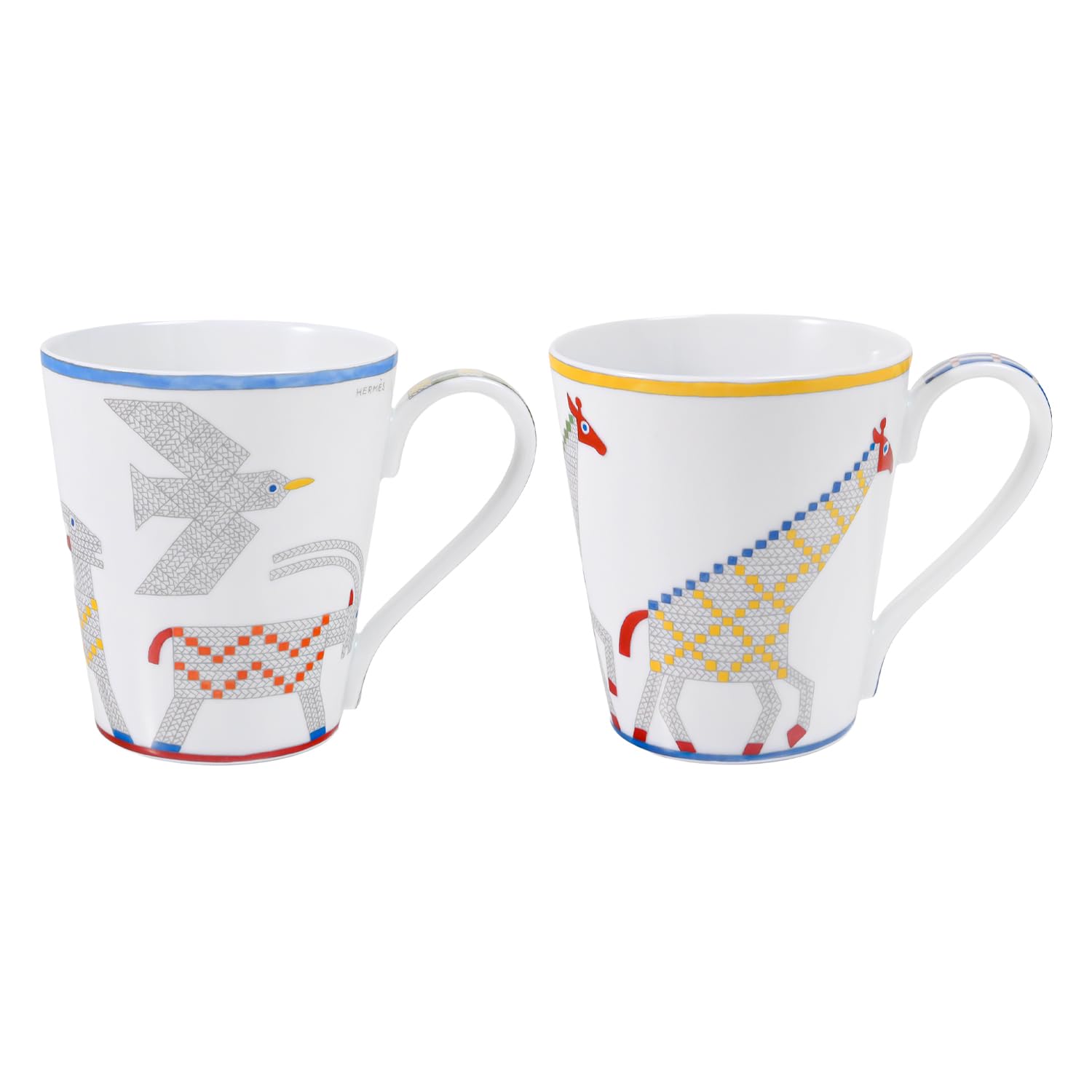 

Animaux Nattes Pair of 1 and 58231P Hermès Mugs, No. No. 2, 300ml, (Product Code 058231P), Western-style Tableware, High-Quality [Used]
