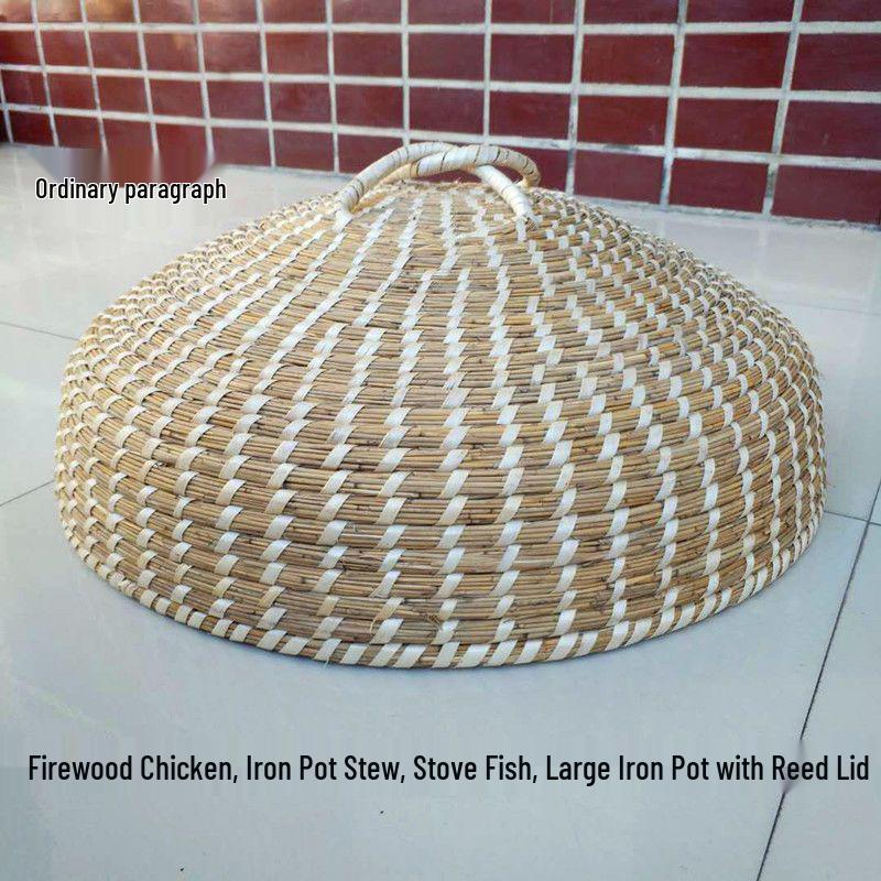 

Handmade Woven Reed Steamer Lid for Wood Stove and Iron Pots