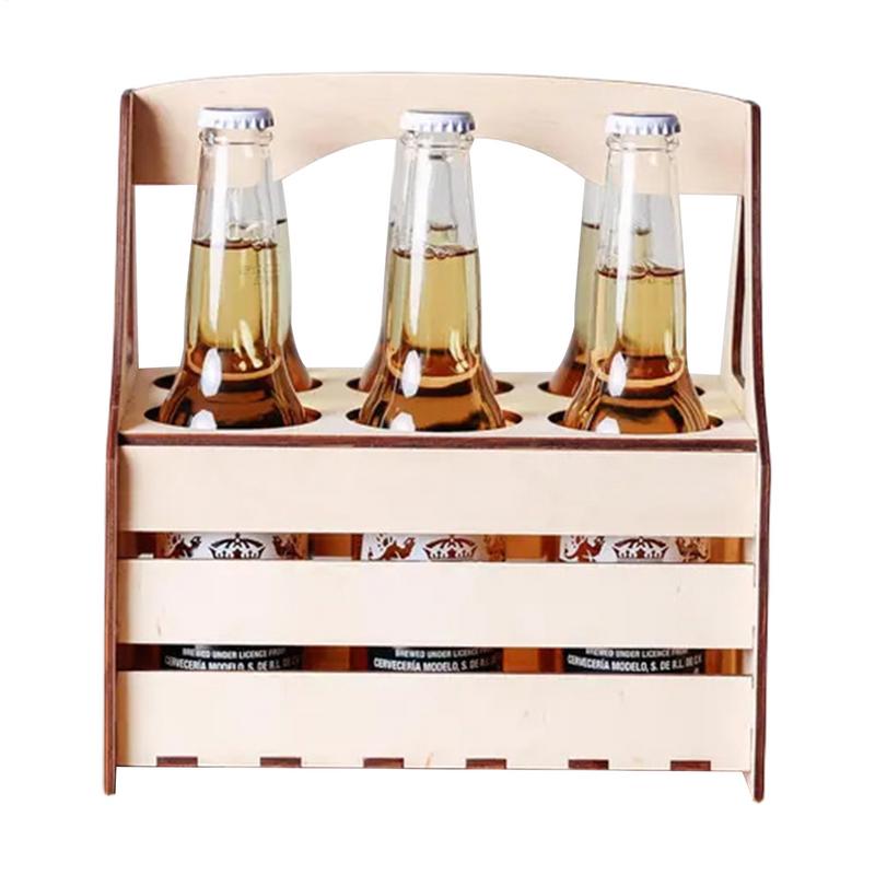 

Beer Bottle Carrier Bottle Can Carrier Reusable Can Holster Wooden Drink Soda Dispenser for Travel BBQ Beverage Camping Outdoor China Mainland