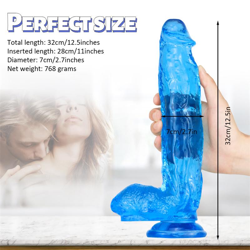 Female Oversized Dildo Color Transparent Simulation Dildo Penis Adult Erotic Sex Products