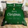 Christmas Duvet Cover Cartoon Snowman Deer Reindeer Bedding Set Twin Size Microfiber Cute Gingerbread Stocking Comforter Cover