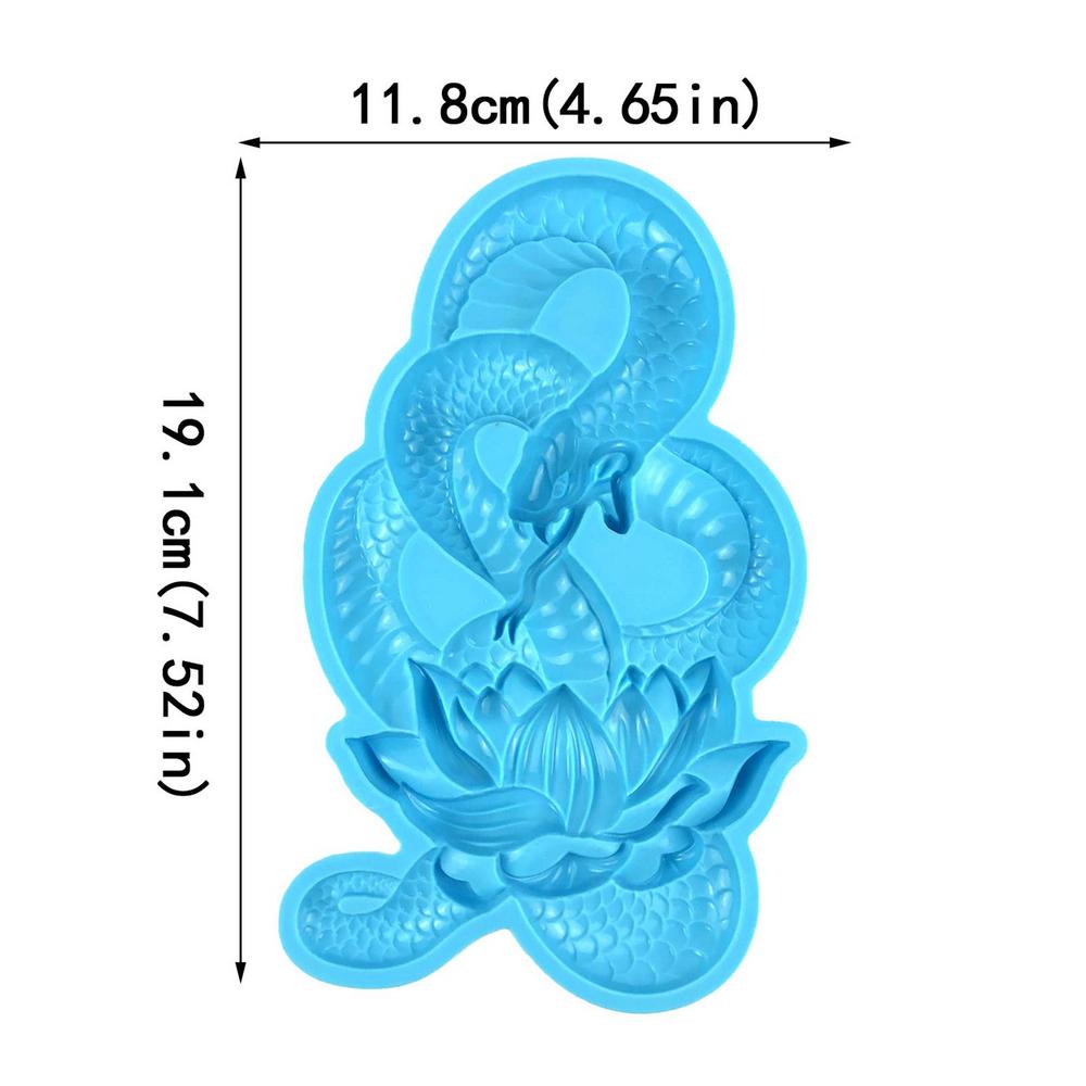 Creative Lotus Snake Silicone Mold For Resin DIY Crystal Epoxy Resin Mold Animal Shaped Handmade Resin Casting Mold