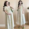 Summer 2026 Korean Fashion Embroidered Maternity Dress - Sweet, Trendy, Age-Reducing Style