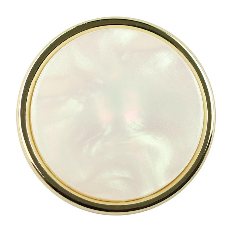 Xiaoxiang Celebrity Style Imitation Shell Metal Button Dark Eye Blazer Button Double-Sided Nylon Fur Coat Button