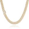 European American High-End Trendy Unisex Rhombus Cuban Link Chain Necklace Sterling Silver Zircon Hip-Hop Personalized Gift