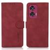 KHAZNEH For Motorola Edge 50 Fusion 5G Case Texture Leather Soft Touch Magnetic Flip Phone Cover