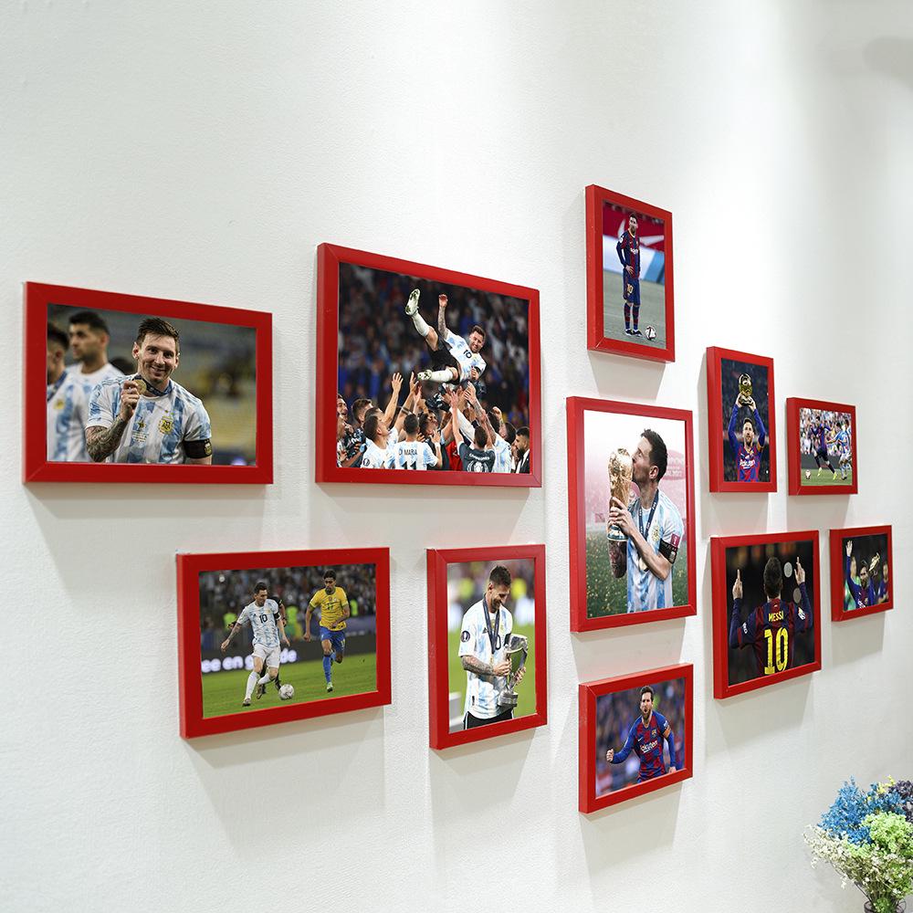 Argentina World Cup Champion Messi Poster - Living Room Decor, Sofa Background Art, Football Wall Photo
