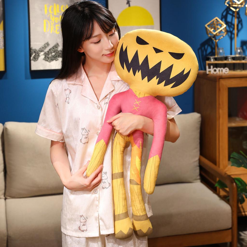 Halloween Skeleton Pumpkin Plush Toy With Pp Cotton For Holiday Decor And Gift