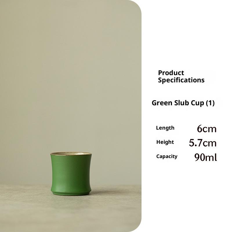 

Chinese Style Bamboo Cup Creative Green Glaze Green Bamboo Teacup High-end Master Cup Home Kung Fu Tea Set Ceramic Drinking Cup 200ml