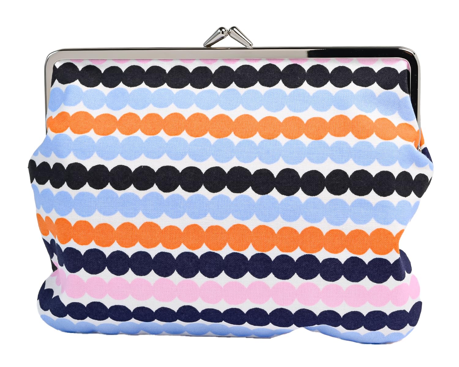 Marimekko Mini Lassi Mat Puolicus Multicolored Pouch, Cosmetic Pouch, Pencil Case, Clasp Closure, 74406 074406 135, Scandinavian Design [Used]