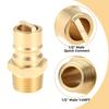 Practical Brasses Gas Fittings Quick Disconnecting Connectors 1/2Inch NPT Thread For Propanes Natural Gas Grills Pizza Oven