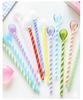 Colorful Glass Jade Spoon Set, Heat-Resistant Borosilicate Glass, 4-Piece, Pink Gift Box, Long Handle Round Stirring Spoons