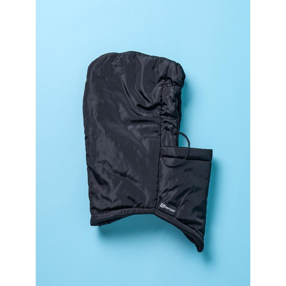 Daiso Double Padded Hooded Warmer Black