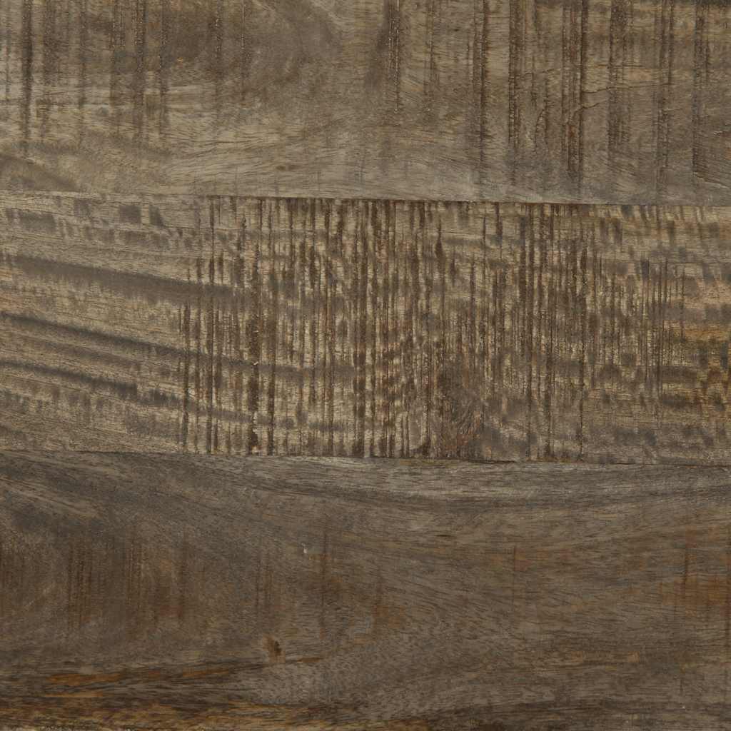 Coffee Table Light Gray 80x54x40 Cm Solid Mango Wood