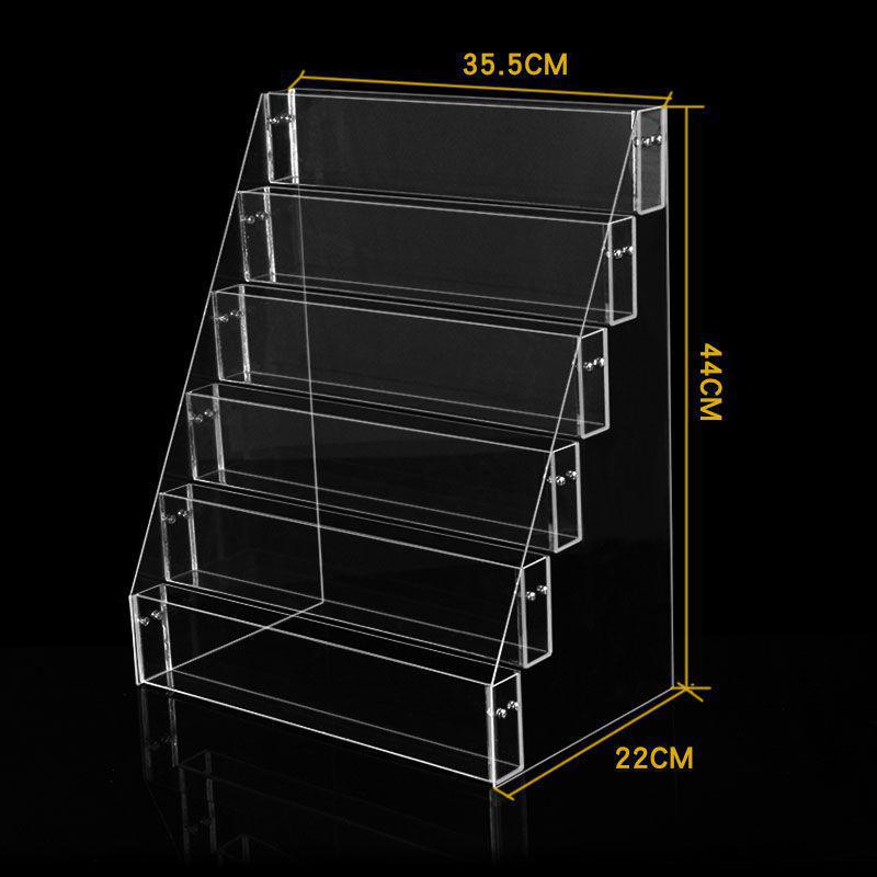 Acrylic Book Display Stand Office Storage Rack for Newspapers and Magazines