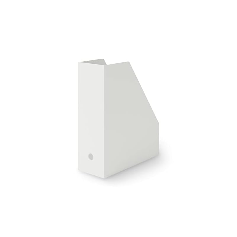 MUJI Recycled Polypropylene Stand File Box - White Gray, Approx. W10 x D27.6 x H31.8cm, 83904340