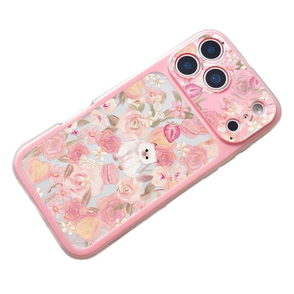 Full Screen Flower Kitten Suitable for iPhone17Pro 2-in-1 Mobile Phone Case Apple 16 Niche 15 Hair Factory
