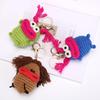 Handmade Fried Hair Sausage Frog Doll Keychain - Funny Bag Pendant