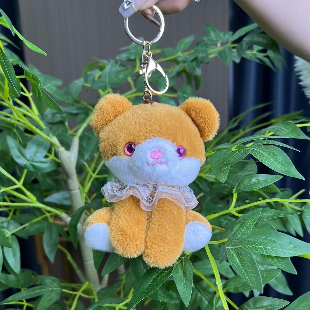 Trendy And Cute Plush Dog Keychain With Colorful Beads Ideal For Gifts Collectibles And