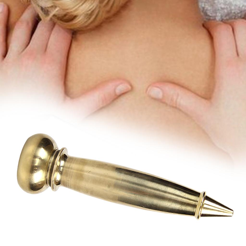 Copper Handheld Gua Sha Scraping Massage Tool Professional Acupressure Stick for Soft Tissue Muscle Relief Multifunctional