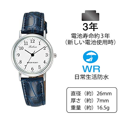 [Citizen Q&Q] Watch Analog Waterproof Leather Strap Q997-324 Women's White x Navy