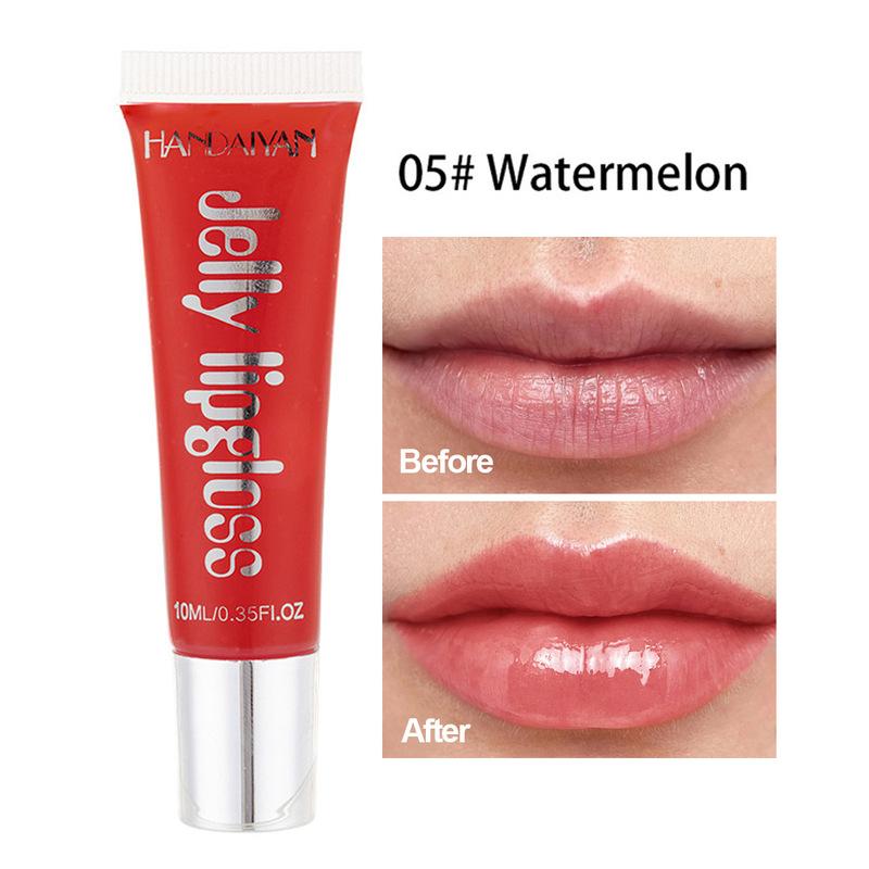 HANDAIYAN Clear Crystal Jelly Lip Gloss Nourish Anti-Wrinkle Non-Sticky Long Lasting Repairing Primer Lip Balm Care Cosmetics