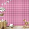 Geometric Rhombus Wallpaper Purple, Powder Pink and White 50x1000