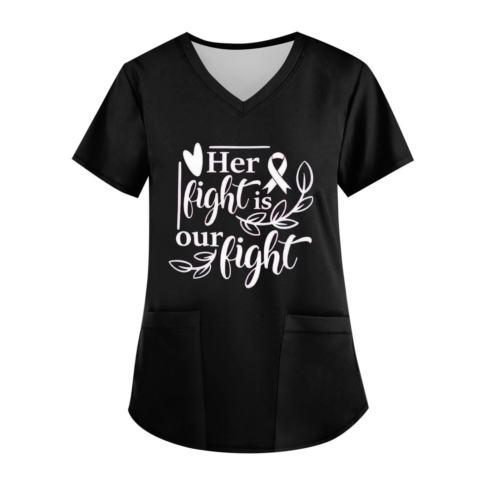 

Women s V-Neck Short-Sleeve Pocketed Top With Side Slit L чёрный